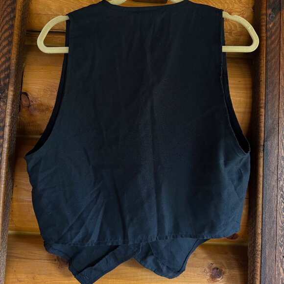 New Moves Vintage Vest with Asymmetrical Lace Details - Picture 3 of 3